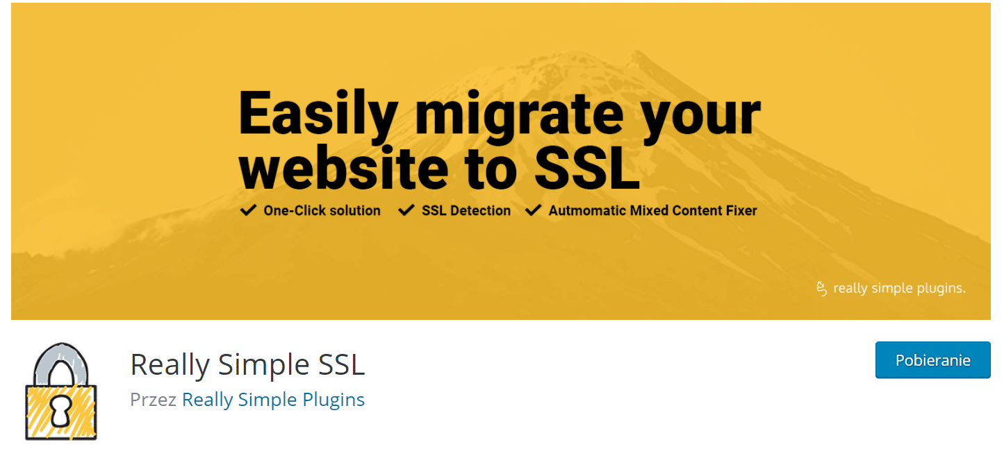 Instalacja certyfikatu SSL - wtyczka WordpPress Realy Simple SSL