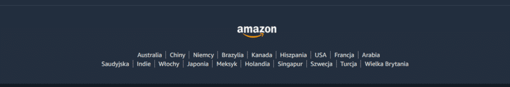 przykład stopki Amazon